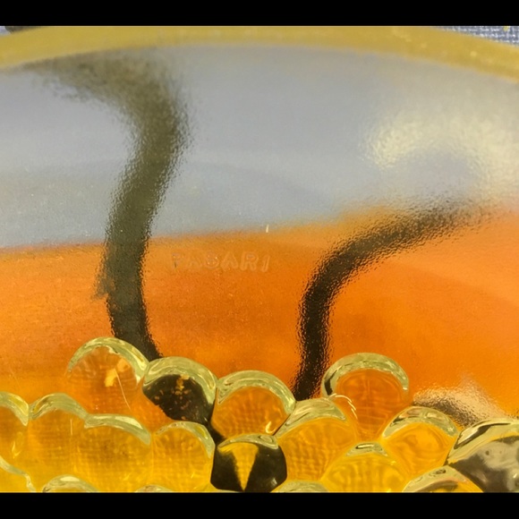 PASARI Glass Dishes~Set of 4 ~Grape Design Imprint - Picture 3 of 4